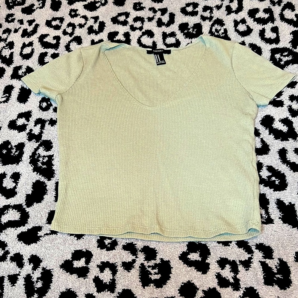 Forever 21 waffle knit crop top